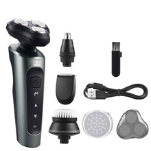 Load image into Gallery viewer, 4 In 1 Men&#39;s Shaver Beard Nose Trimmer Electric Razor Floating Shaver Head Usb Rechargeable Waterproof Shaving Machine