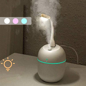 220ML Ultrasonic Mini Air Humidifier Aroma Essential Oil Diffuser USB Rechargeable Mist Maker Purifier LED Night Light Car Home