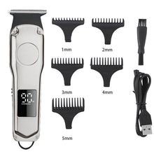 Load image into Gallery viewer, Hair Clipper Electric Hair Trimmer Cordless Shaver Trimmer 0mm Men Barber Hair Cutting Machine for Men Rechargeable USB