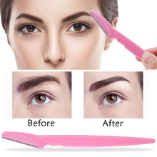 Load image into Gallery viewer, 100Pcs Eyebrow Blade Woman Face Shaver Eye Brow Trimmer Blades Cutting Safety Hair Removal Cutter Portable Makeup Beauty Tools