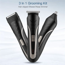 Load image into Gallery viewer, 3 In 1 Professional Hair Trimmer Men&#39;s Hair Clipper Rechargeable Nose Beard Trimmer Electric Shaver Waterproof Cutting Machine