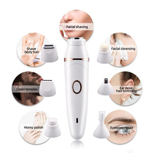 7 In 1 Women Epilator Hair Removal Female Eyebrow Nose Trimmer Face Bikini Wet and Dry Waterproof Lady Shaver Machine