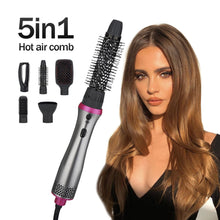 Load image into Gallery viewer, 5 In 1 Hair Dryer Hot Air Brush Volumizing Hair Iron Roll Combs Curling Iron Hair Straightener Curler Comb Hair Styling Tools