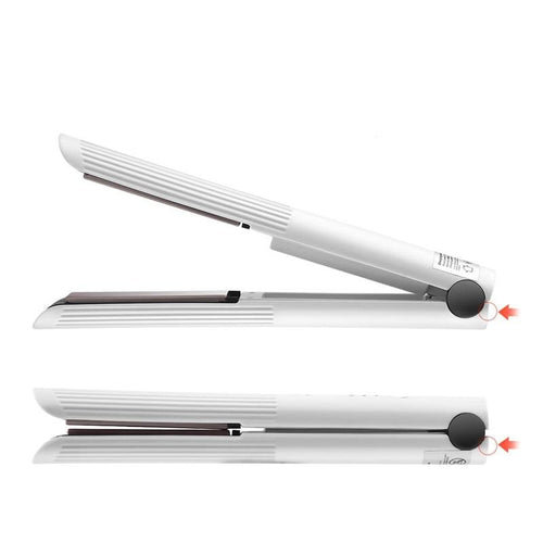 Rechargeable Hair Straightener Cordless Flat Iron Curler Ceramic Heating Portable Straightening Curling For Home Traveling Tools