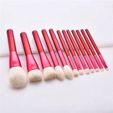 Load image into Gallery viewer, 12pcs Red Wood Makeup Brushes Set Bronzer Sculpting Blush Concealer Brush Professional Cosmetic Beauty