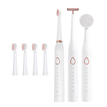Load image into Gallery viewer, 7 in 1 Electric Toothbrush Sonic Vibration 6 Modes USB Charging Cleansing Facial Lift Massager Waterproof Smart Tooth Brush Set