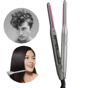Professional 2 in 1 Hair Straightener Curling Iron Hair Curler for Short Hair Beard Narrow Board 7MM Hair Straightener Curling