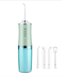 Portable Oral Irrigator USB Rechargeable Dental Pulse Water Flosser Jet 220ML Water Tank Waterproof Teeth Cleaner Whitening Tool