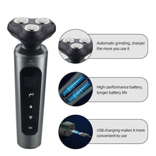 Load image into Gallery viewer, 4 In 1 Men&#39;s Shaver Beard Nose Trimmer Electric Razor Floating Shaver Head Usb Rechargeable Waterproof Shaving Machine