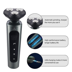 4 In 1 Men's Shaver Beard Nose Trimmer Electric Razor Floating Shaver Head Usb Rechargeable Waterproof Shaving Machine