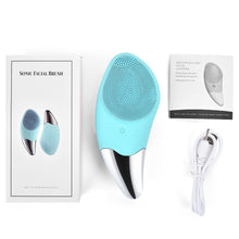 Load image into Gallery viewer, Mini Electric Facial Cleansing Brush Sonic Face Cleaner Deep Pore Cleaning Skin Massager Face Cleansing Brush Device