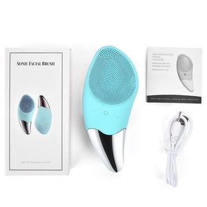 Mini Electric Facial Cleansing Brush Sonic Face Cleaner Deep Pore Cleaning Skin Massager Face Cleansing Brush Device