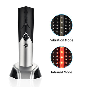 Rechargeable EMS LED Light Head Massager Brush Sonic Vibration Hair Scalp Hair Growth Anti-Hair Loss Comb Fatigue Relief