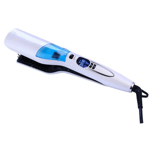Steam Hair Straightener Brush Professional Ceramic Tourmaline Steam Spray Flat Iron Hair Straightening Comb with LCD Display