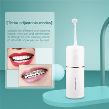 Load image into Gallery viewer, 280ML Water Tank Dental Oral Irrigator USB Rechargeable Water Jet Flosser Portable IPX7 Waterproof Teeth Cleaner Machine