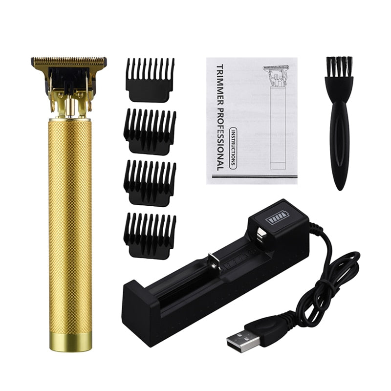 Portable Electric Hair Clippers T-blade For Men's Hair Beard Trimmer Barehead Barber Blade Haircut Shaver Styling Machine