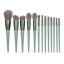 Load image into Gallery viewer, 13pcs Wooden Conical Makeup Brushes Set Long Bronzer Sculpting Highlight Eyeshadow Eyeliner Brow Lip Cosmetic Kit