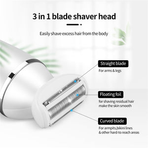 Electric Epilator Hair Shaving And Removal Female Facial Razor Skincare Trimmer For Women Facial Body Leg Electric Shaver