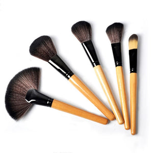 24Pcs Professional Makeup Brush Leather Bag Gift Cosmetic Eyeshadow Foundation Lash Eyelashes Concealer Makeup Brushes Tool