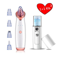 Load image into Gallery viewer, Microdermabrasion Blackhead Remover Face Skin Vacuum Suction Pore Cleaner Skin Care Tools + Mini Nano Facial Sprayers Steamer