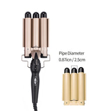 Load image into Gallery viewer, Hair Curling Iron 25mm/32mm Ceramic Crimpers Wavers Perm Splint Professional Triple Barrel Curler Hair Styling Tools Wave Wand
