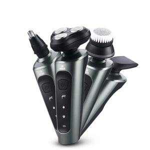 4 In 1 Men's Shaver Beard Nose Trimmer Electric Razor Floating Shaver Head Usb Rechargeable Waterproof Shaving Machine