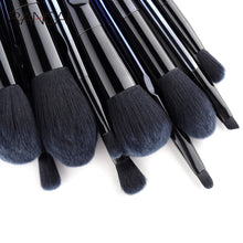 Load image into Gallery viewer, 10 Pcs Makeup Brushes Navy Blue Premium Synthetic Hair Foundation Blending Brush Tool Powder Eyeshadow Cosmetic Set Case