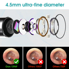 Load image into Gallery viewer, 4.5mm Ear Cleaner Otoscope Ear Wax Cleaning Tool Endoscope Ear Pick Wireless Ear Camera Luminous Ear Wax Cleaning Health Care