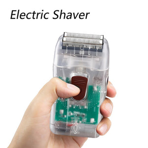 Barber Shaver Shaper Electric Shaver Rechargeable Beard USB Electric Razor For Oil Head bald head Shaving Machine Push White