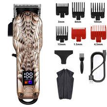 Load image into Gallery viewer, Professional Barber Hair Clippers Home Hair cutting Machine with LCD Display Adjustable Cone Rod Trimmer for Men Grooming Kit