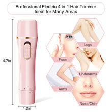 Load image into Gallery viewer, 4 in 1 Electric Shaver For Women Hair Removal Rechargeable Trimmer For Women&#39;s Razor Leg Armpit Beauty Appliances Hair Remove