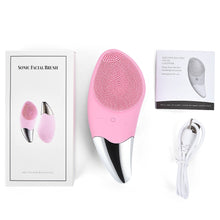 Load image into Gallery viewer, Mini Electric Facial Cleansing Brush Sonic Face Cleaner Deep Pore Cleaning Skin Massager Face Cleansing Brush Device