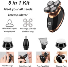 Load image into Gallery viewer, Wet Dry Electric Shaver For Men Beard Hair Trimmer Electric Razor Rechargeable Bald Shaving Machine LCD Display Grooming Kit