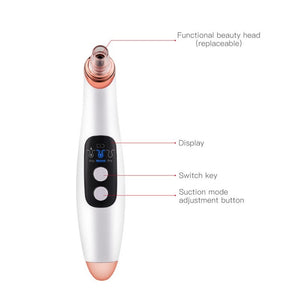 Electirc Blackhead Remover Face Deep Nose Cleaner Pore Acne Pimple Removal Vacuum Suction Facial Diamond Beauty Clean Skin Tool