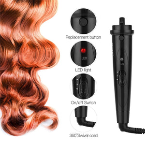 Hair Curlers Kit 3 in 1 Multifunctional Curling Iron with Interchangeable Hair Curling Wands Set with Anti-Scald Glove