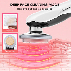 7 In 1 RF Face Massager Skin Rejuvenation Mesotherapy Facial Lifting LED Phototherapy Wrinkle Remover Beauty Vibration Device