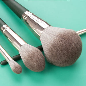 14pcs Green Cloud Makeup Brushes Cosmetics Tools Set Wooden Handle Foundation Eyeshadow Smudge Beauty Fan Highlight