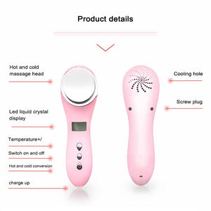Hot and Cold Facial Beauty Ion Rejuvenation Cleansing Household Beauty Instrument