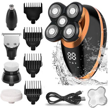 Load image into Gallery viewer, Wet Dry Electric Shaver For Men Beard Hair Trimmer Electric Razor Rechargeable Bald Shaving Machine LCD Display Grooming Kit