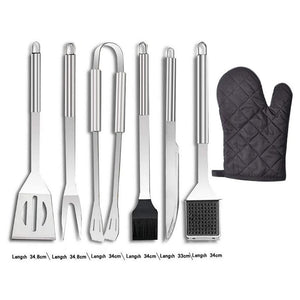 25PCS/Set Stainless Steel Barbecue Grilling Tools Set BBQ Utensil Accessories Camping Outdoor Cooking Tools Kit with Carry Bag