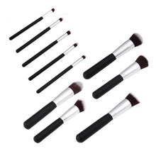 Load image into Gallery viewer, 10Pcs Black Makeup Brushes Set Powder Face Blush Foundation Contour Eye Lip Makeup Cosmetic Brush Kit