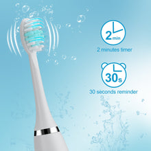 Load image into Gallery viewer, Electric Toothbrush Sonic Tooth Brush for Adult Brush 5 Heads USB Rechargeable Replacement Set Teeth Cleaner Timer 5 Modes IPX7