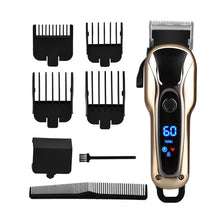 Load image into Gallery viewer, Electric Hair Clipper USB Rechargeable Professional Hair Barber for Men Haircutter LED Display Digital with 4 Limit Combs