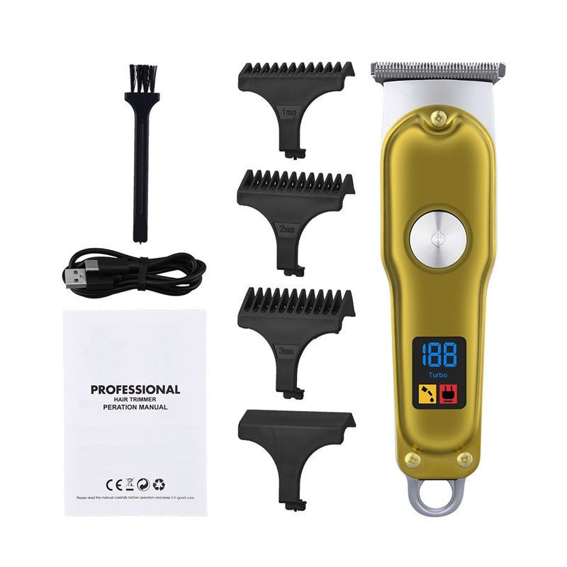 Digital Electric Hair Clippers Portable Hair Trimmer R-Blade Styling Barber Shavers Fast Charging Hair Cutter Machine