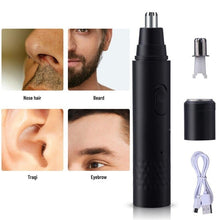 Load image into Gallery viewer, 2 In 1 Portable Men Nose Hair Trimmer Rechargeable Electric Removal Clipper Razor Shaver Trimmer Woman Epilator Washable