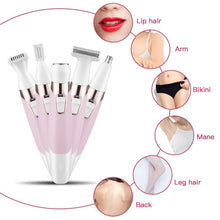 Load image into Gallery viewer, 5 in 1 Electric Eyebrow Trimmer Hair Remover Device Painless Depilator Nose Hair Leg Armpit Bikini Trimmer Women Epilator