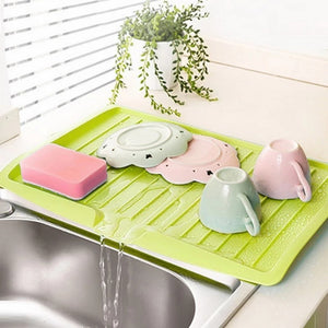 Drainer Rack Kitchen Silicone Dish Drainer Tray Large Sink Drying Rack Worktop Organizer Drying Rack For Dishes Tableware