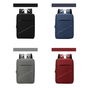 Backpack For Men Luxury Waterproof Nylon Bag For Laptop USB Charging Business Solid Color Rucksack Man Simple Bagpack