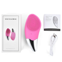 Load image into Gallery viewer, Mini Electric Facial Cleansing Brush Sonic Face Cleaner Deep Pore Cleaning Skin Massager Face Cleansing Brush Device