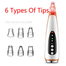 Load image into Gallery viewer, Electric Blackhead Remover Black Head Vacuum Pore Cleaner Heating Vacuum Suction Diamond T Zone Pimple Removal Beauty Device